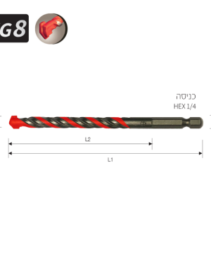 מקדח לאימפקט “ 1/4 אוניברסל B.Tech 0504020