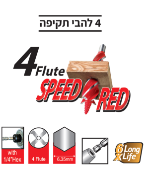 אייקונים מקדח עץ ספירלי SPEED RED POWER B.Tech 0508742
