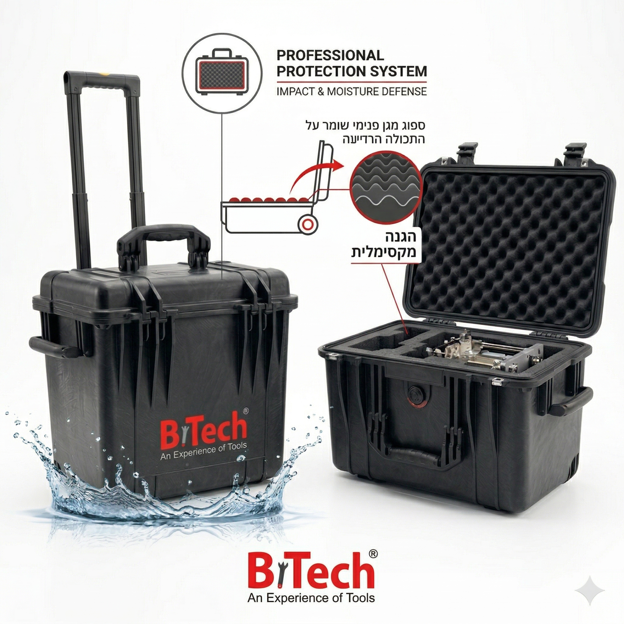 עמדת עבודה אטומת מים 60″ – 56 ליטר הגד… B.Tech