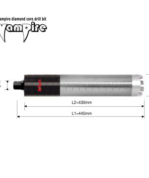 מקדח כוס יהלום B.Tech דגם 0507432 – קוטר 32 מ"מ, חיבור BSP 1/2", לקידוח יבש ורטוב בבטון מזוין