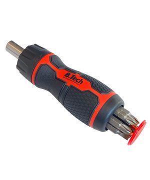 סט מברג רצ'ט פונקציונלי 7 חלקים B.Tech עם 6 ביטים מסוג Cr-V