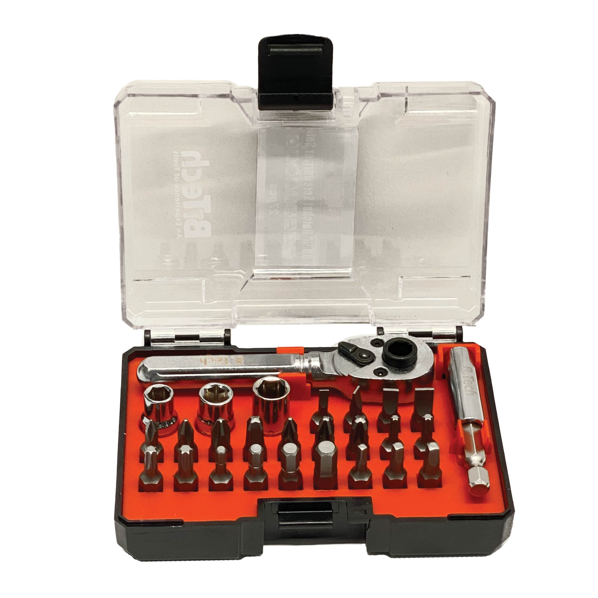 סט בוקסות וביטים 27 חלקים B.Tech פתוח עם מכסה שקוף