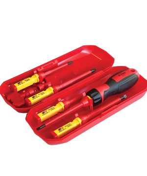 תמונת מוצר נוספת 5 של סט מברג נשלף VDE 1000V 8 חלקים B.Tech — מברג מתחלף 578 עם ביטים מבודדים בקופסה אדומה מבית B.Tech בקטגוריית כלי עבודה ידניים - מגוון מברגים. מק