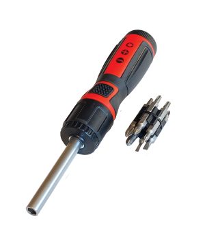 מברג ספייד רצ'ט X5 עם מחסנית ביטים – B.Tech