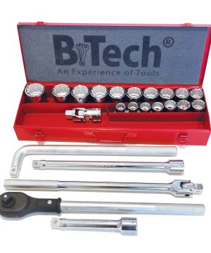 סט בוקסות 24 חלקים 3/4 אינץ' B.Tech לשימוש מקצועי כבד