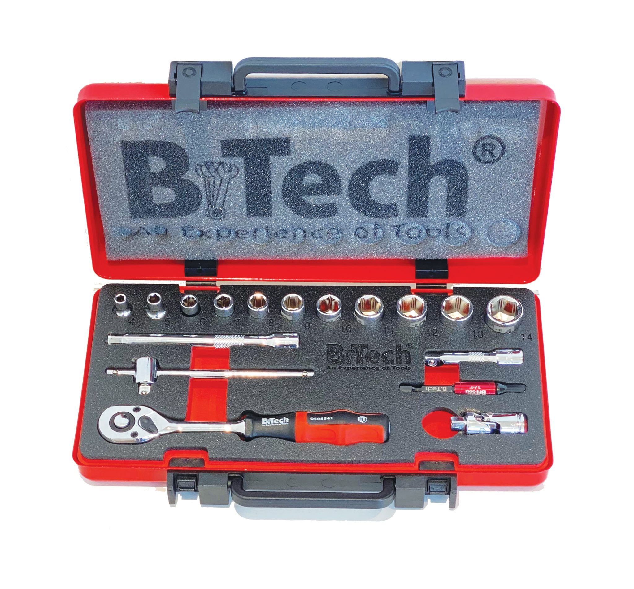 סט בוקסות 17 חלקים 1/4 B.Tech סדרת MT