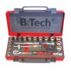 סט בוקסות ואביזרים 23 חלקים DR 3/8" B.Tech פתוח
