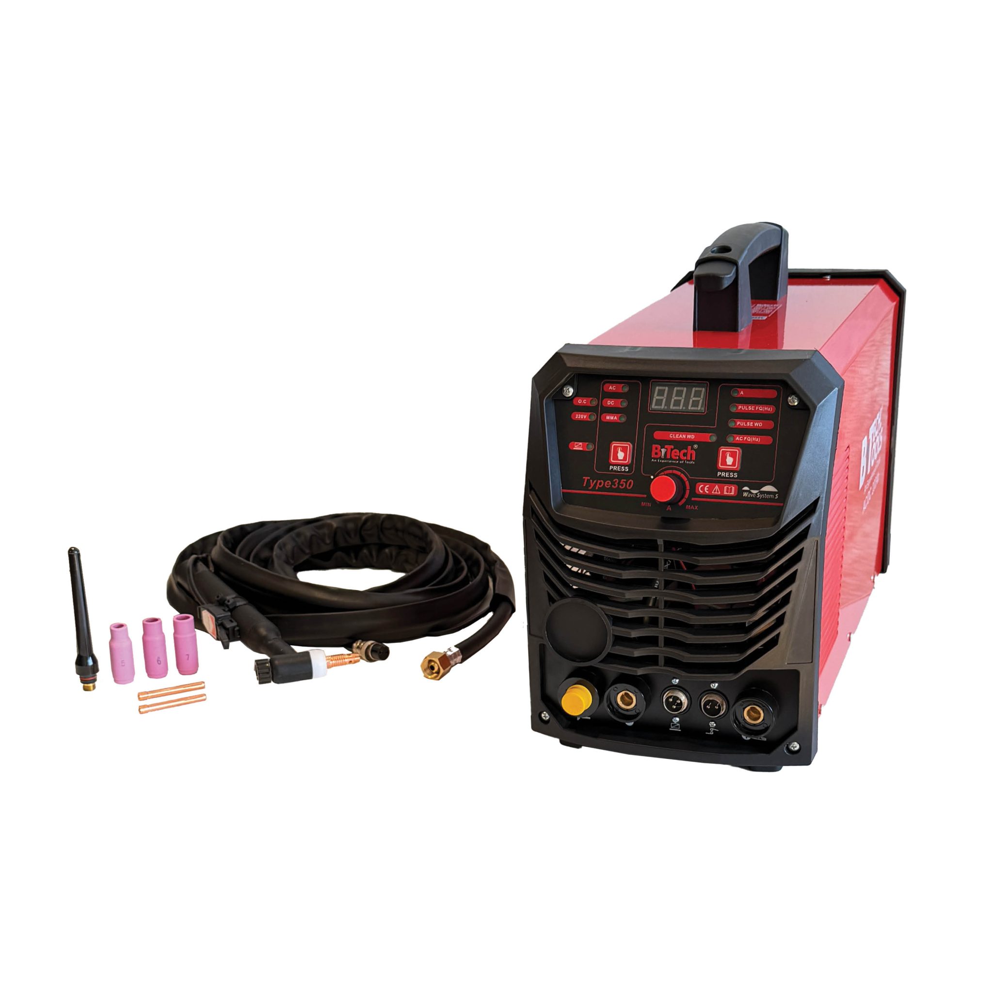 תמונת מוצר נוספת 3 של רתכת אינוורטר AC/DC 200A TYPE 350 עם Wave System 5 מבית B.Tech — רתכת AC/DC Type 350 עם Wave System 5 מבית B.Tech בקטגוריית ריתוך וחיתוך אינוורטר. מק"ט 0500350.