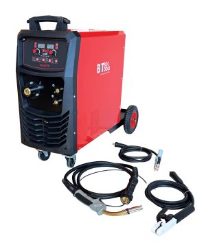 תמונת מוצר נוספת 2 של רתכת MIG/MAG Pulse TYPE 355 – תלת פאזית 350AH מבית B.Tech — רתכת תלת-פאזית אדומה על עגלה עם שני צגים אדומים מבית B.Tech בקטגוריית ריתוך וחיתוך אינוורטר. מק