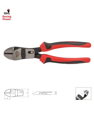 תמונת מוצר נוספת 3 של חותך צד מכפיל כוח S70 HD — חותך צד שחור עם ידיות אדומות-שחורות מבית B.Tech בקטגוריית כלי תפיסה וחיתוך. מק