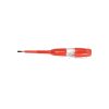 טסטר HI CROL מקצועי 3x75 של B.Tech במבט צד — בודק מתח חשמלי קומפקטי בידית אדומה דו-קומפוננטית עם נורית סימון מובנית, להב חיווי כסוף, וקליפ תלייה במכנס. מסומן B.TECH ומק"ט 0502335. מקצועי לחשמלאים לבדיקת זרם בחוטים ושקעים. מק"ט 0502335.
