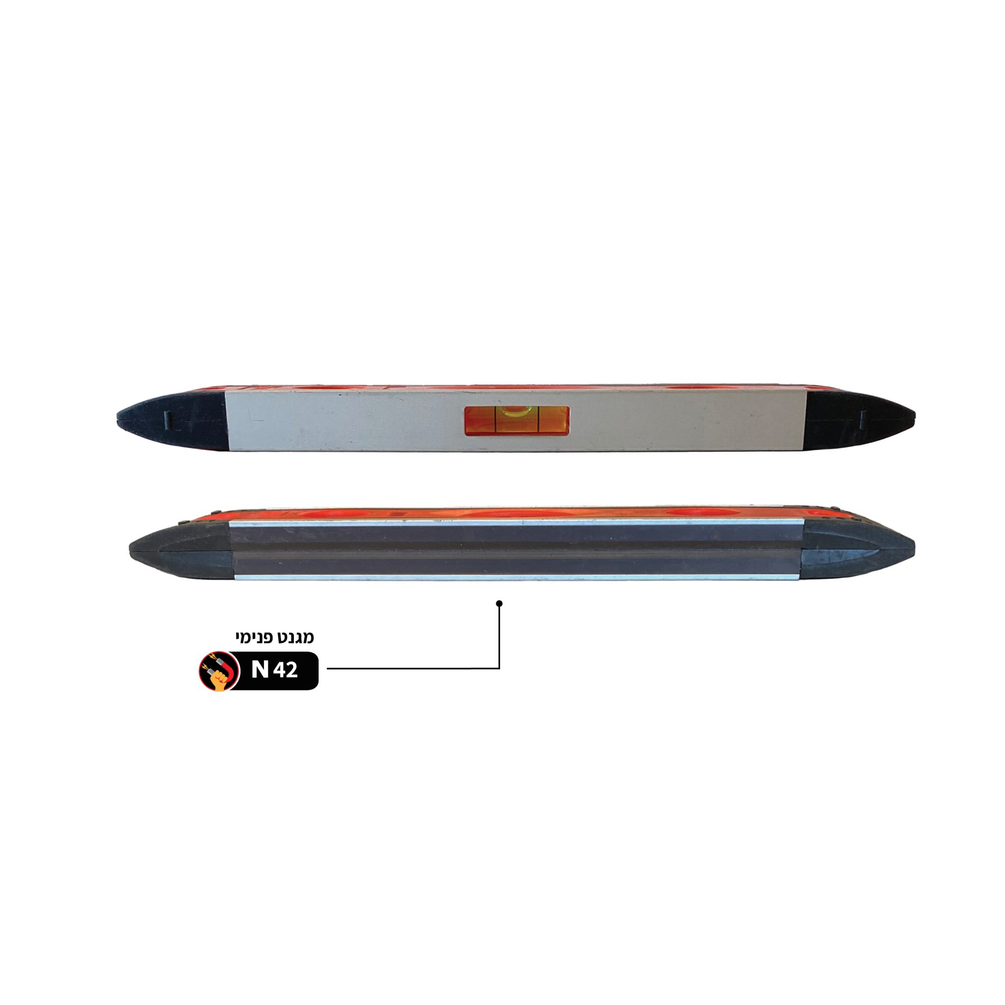 תמונת מוצר נוספת 1 של פלס טורפדו E-Groove מגנטי 23 ס"מ עם חריץ V — פלס טורפדו שחור-אדום עם חריץ V לצינורות מבית B.Tech בקטגוריית פלסים. מק"ט 0503356.