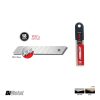 להב משור 18 מ"מ Mini Saw Bi-Metal SK2 של B.Tech — מארז 10 להבי משור משונן כסופים ברוחב 18 מ"מ עם 'טכנולוגיית פיניש סטופ' של שיני מסור מבוקרות, אריזת קופסת פלסטיק שחורה-אדומה עם תווית SK5 ומק"ט 0503454. מתאים לחיתוך לוחות גבס וקרטון. מק"ט 0503454.