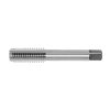 סט שני בורגי מחרוז NPT DIN374 HSS Cobalt של B.Tech במבט עליון — שני ברגי מחרוז 6 3/8" זהים מסדר חיתוך בפלדה מהירה עם תוספת קובלט, צורה גלילית עם הברגה NPT צינורית אמריקאית במחצית הקדמית וחלל אחיזה משושה לסיבוב במחזיק. מתאים לחיתוך הברגות פנימיות NPT צינוריות בתקן DIN 374.