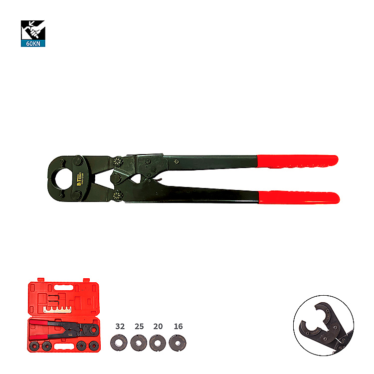 תמונת מוצר נוספת 1 של סט לוחץ מחברי רצ״ט MG ו- PG — לוחץ מחברי 60KN שחור עם ידיות אדומות מבית B.Tech בקטגוריית כלים נטענים, לחיצה, כיפוף וחיתוך. מק"ט 0501259.