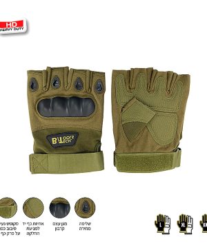 כפפות מגן טקטיות 'ראם' Heavy Duty של B.Tech — כפפות עבודה מקצועיות עם מגן פרקי אצבעות פוליאוריתן קשיח בגב היד, אריג סינטטי שחור-אפור גמיש, רצועה מתכווננת בכף היד וכף יד מצופה ב-PU להגדלת אחיזה. מיועדות לעבודות בנייה כבדות, ריתוך והגנה מקצועית.
