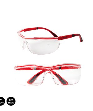 תמונת מוצר נוספת 5 של משקפי מגן UV REDBLACK תקן EN166 — משקפי מגן שקופים עם מסגרת אדומה-לבנה מבית B.Tech בקטגוריית מוצרי בטיחות ומיגון. מק
