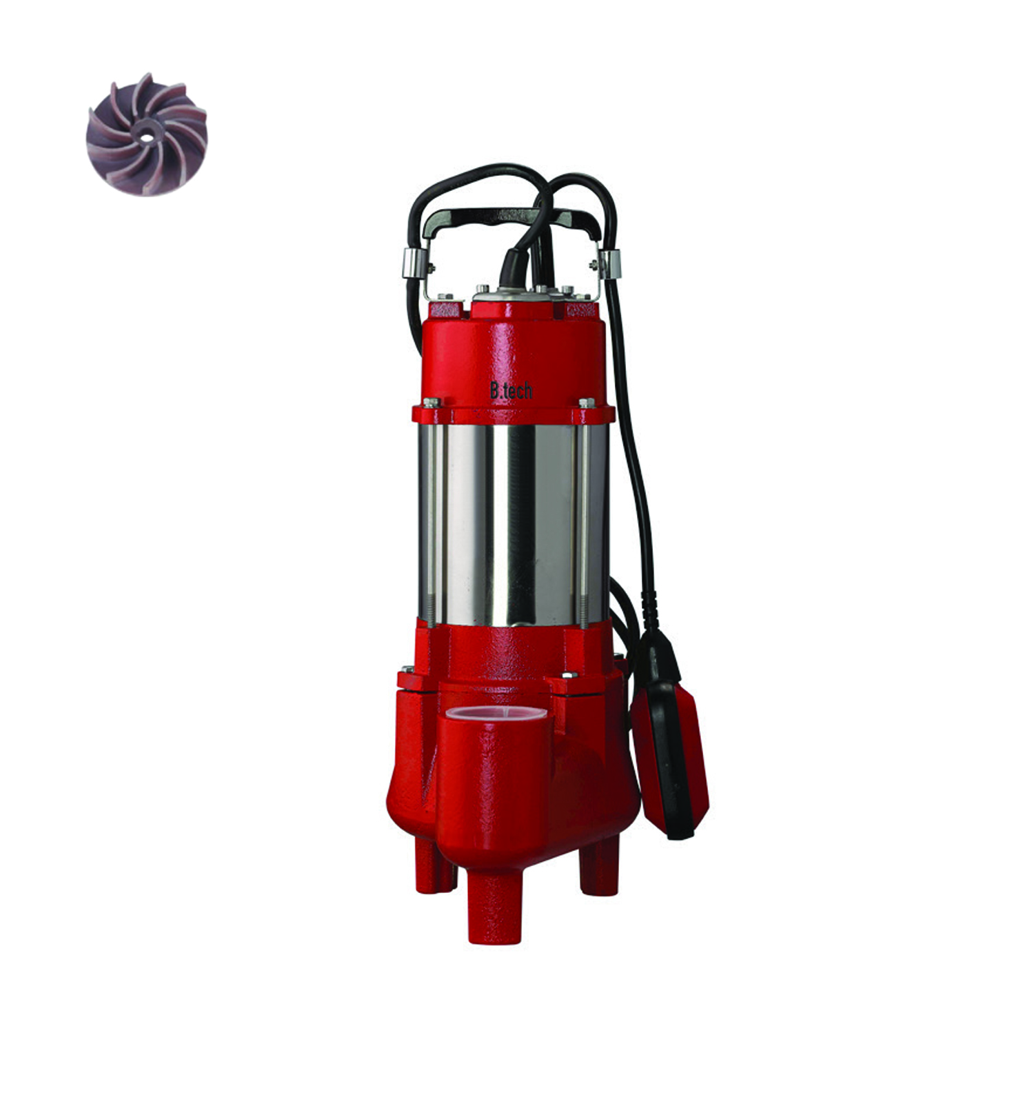משאבה טבולה 1500W B.TECH ל"ד 600 גובה 13 סניקה | מק"ט 0503023 — זווית 3