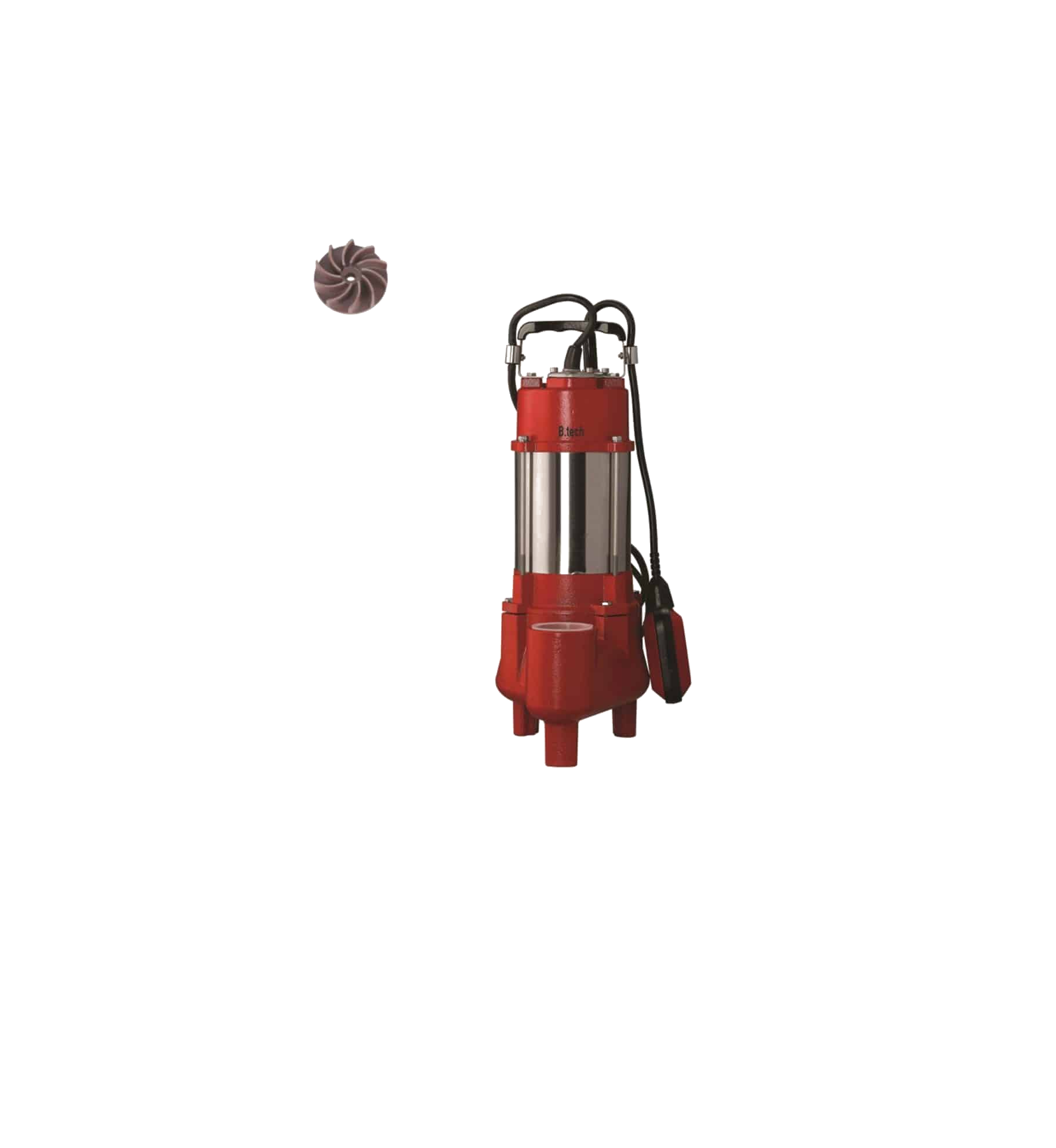 משאבה טבולה 1500W B.TECH ל"ד 600 גובה 13 סניקה | מק"ט 0503023 — זווית 2