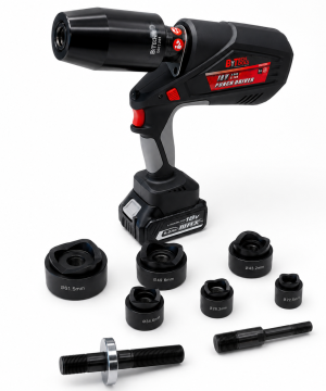 לוחץ פאנצ׳ים נטען 18V 120kN 0501251 B.Tech כולל 6 פאנצ׳ים