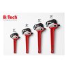 מפתח צינורות זוויתי קקדו IRON של B.Tech — סדרת מפתחות צינורות זוויתיים בארבע מידות 8, 10, 12 ו-14 אינץ׳ (200-350 מ"מ), ראש שחור עם לסת משוננת מתכווננת וגוף-ידית אדום Heavy Duty עם חור תלייה. מתאים לאחיזה וסיבוב צינורות באינסטלציה מקצועית.