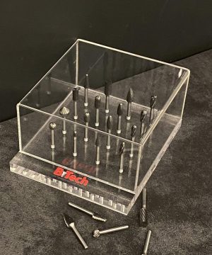 סט 16 פצירות וידיה במארז אקרילי שקוף לתצוגה B.Tech 0508269