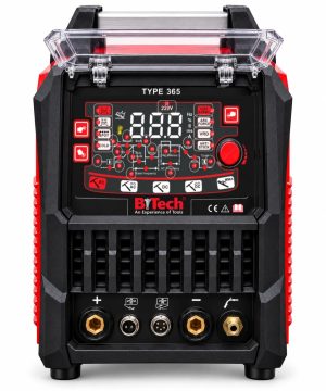 רתכת אינוורטר ALTIGON 365 של B.Tech — חזית המכונה ולוח הבקרה
