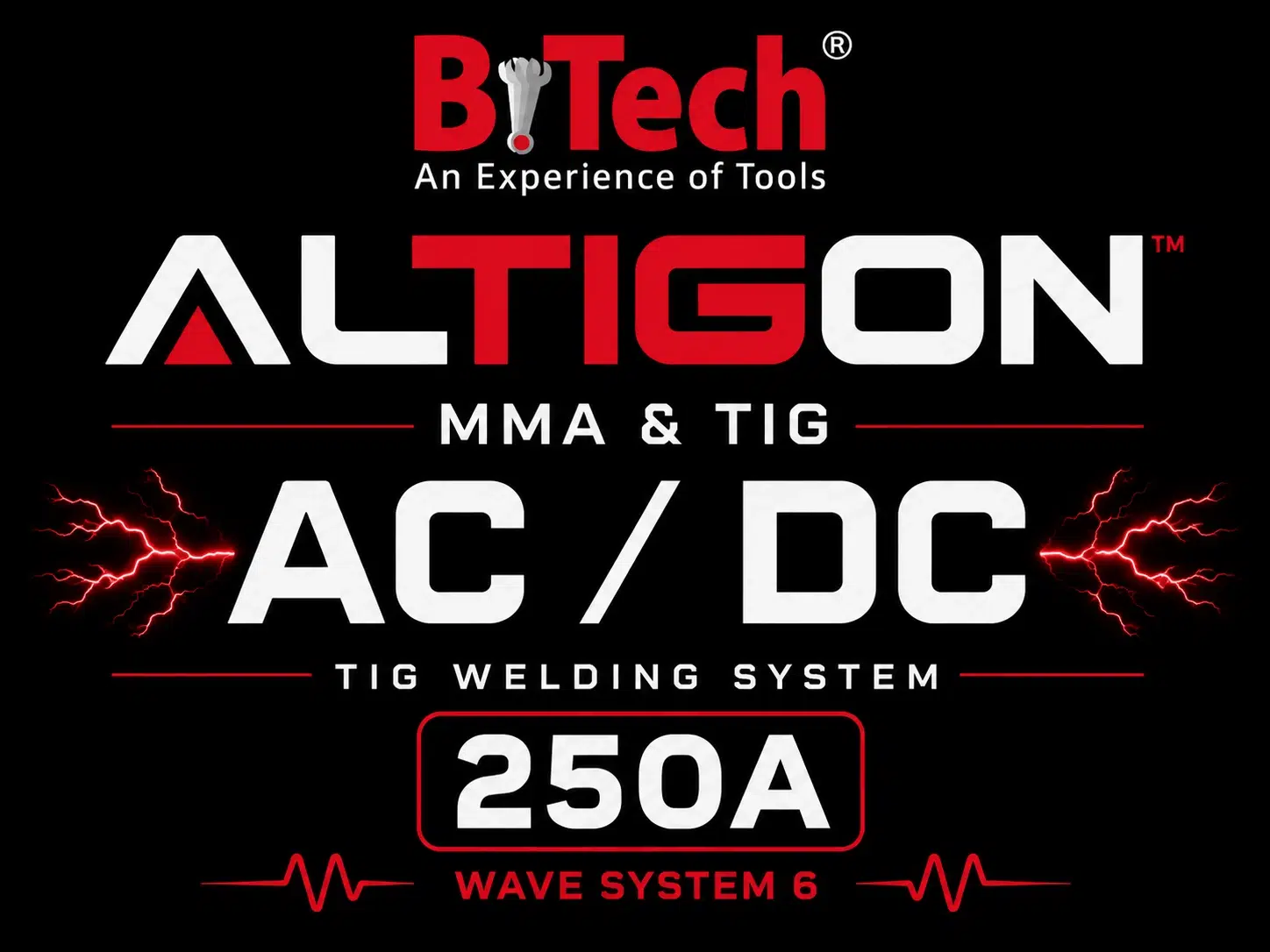B.Tech ALTIGON — MMA & TIG · AC/DC TIG Welding System · 250A · Wave System 6