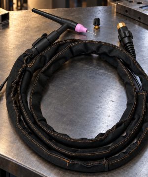 ידית TIG QQ150 של B.Tech על שולחן עבודה בסדנה